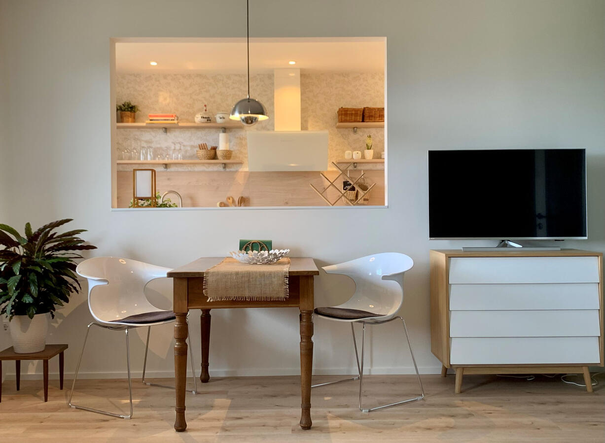 Essplatz im Wohnzimmer